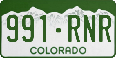 CO license plate 991RNR