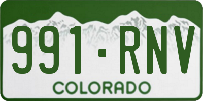 CO license plate 991RNV