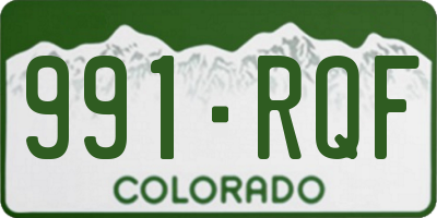 CO license plate 991RQF