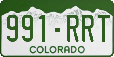 CO license plate 991RRT