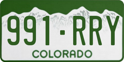 CO license plate 991RRY
