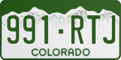 CO license plate 991RTJ
