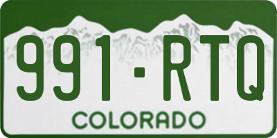 CO license plate 991RTQ