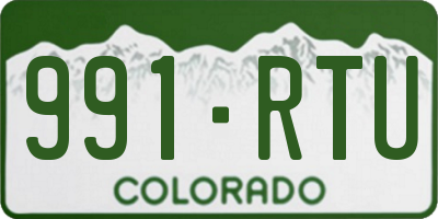 CO license plate 991RTU