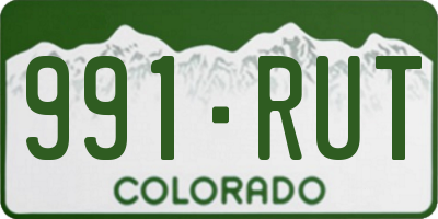CO license plate 991RUT