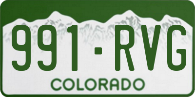 CO license plate 991RVG