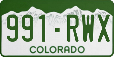 CO license plate 991RWX