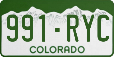 CO license plate 991RYC
