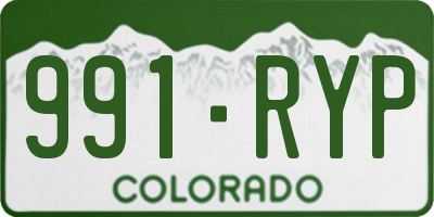 CO license plate 991RYP