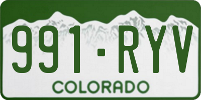 CO license plate 991RYV