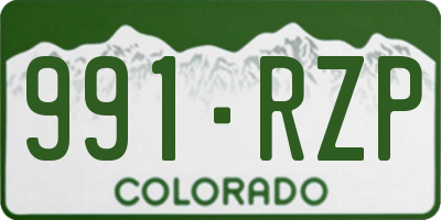 CO license plate 991RZP
