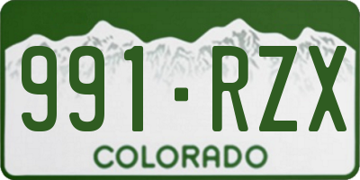 CO license plate 991RZX