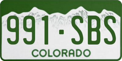CO license plate 991SBS