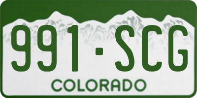 CO license plate 991SCG