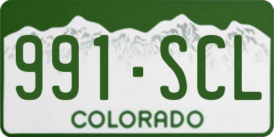 CO license plate 991SCL