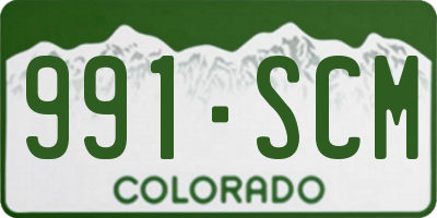 CO license plate 991SCM