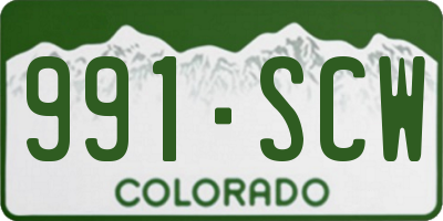 CO license plate 991SCW