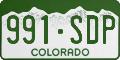 CO license plate 991SDP