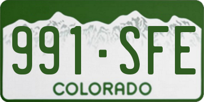 CO license plate 991SFE