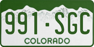 CO license plate 991SGC