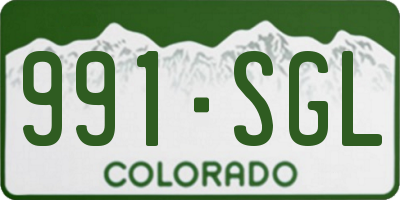CO license plate 991SGL