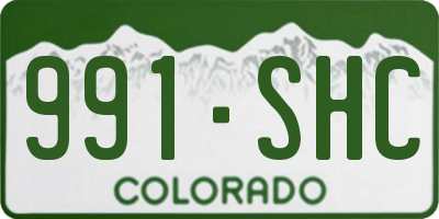 CO license plate 991SHC