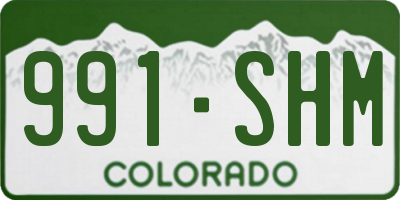 CO license plate 991SHM