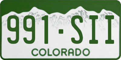 CO license plate 991SII