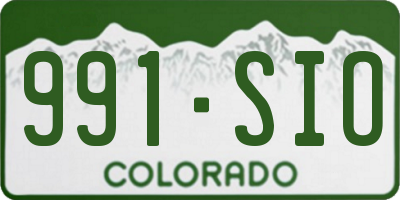 CO license plate 991SIO