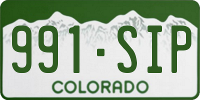 CO license plate 991SIP