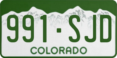CO license plate 991SJD