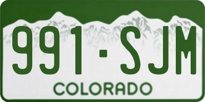 CO license plate 991SJM