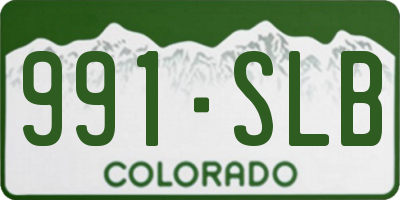 CO license plate 991SLB