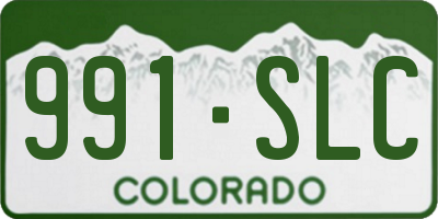 CO license plate 991SLC