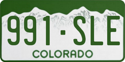 CO license plate 991SLE
