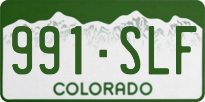 CO license plate 991SLF