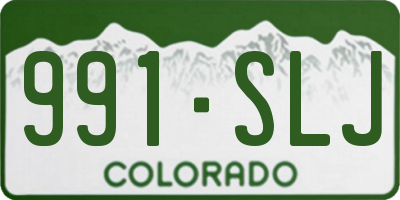 CO license plate 991SLJ