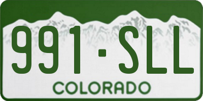 CO license plate 991SLL