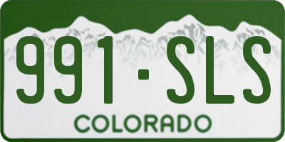 CO license plate 991SLS