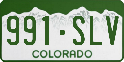 CO license plate 991SLV
