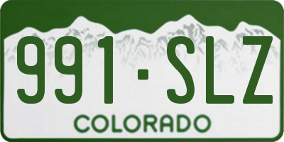 CO license plate 991SLZ