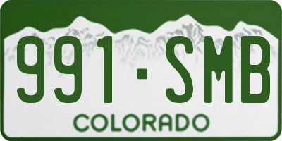CO license plate 991SMB