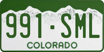 CO license plate 991SML