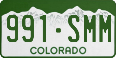 CO license plate 991SMM