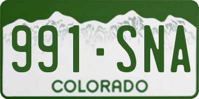 CO license plate 991SNA