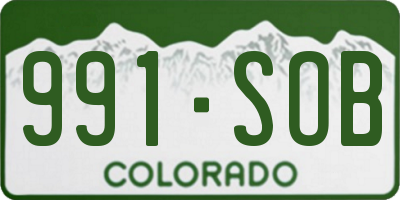 CO license plate 991SOB