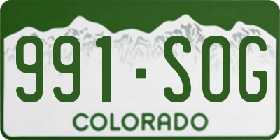CO license plate 991SOG