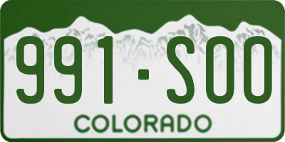 CO license plate 991SOO