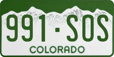 CO license plate 991SOS