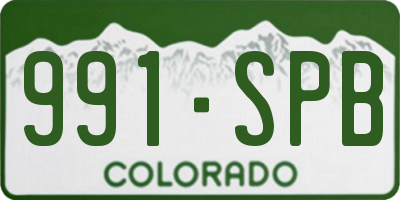 CO license plate 991SPB